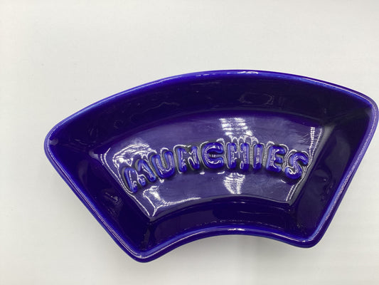 Ceramic “Munchies” Snack Tray, Cobalt Blue